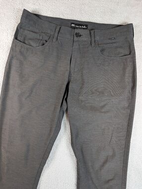Travis Mathew Golf Pants Mens 34x32 Gray Black Performance Stretch